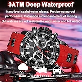 voordelige Quartz-horloges-POEDAGAR Luxe Mannen Polshorloge Sport Chronograaf Silicone Strap Mannen Horloges Waterdicht Luminieuze Datum Heren Quartz Horloge