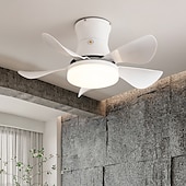 cheap Ceiling Fan Lights-LED Ceiling Fans Dimmable with Remote Contral 82cm Flush Mount Ceiling Lamp Acrylic Lampshade Chandelier Bedroom Living Room