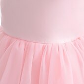 levne Párty šaty-Batole Dívčí Šaty na párty Pevná barva Bez rukávů Krátký rukáv Výkon Síťka Roztomilý Princeznovské Polyester Midi Šaty na párty Léto Jaro 3-7 let Černá Bílá Světlá růžová
