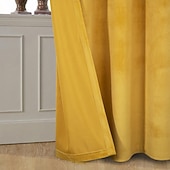 preiswerte Blackout -Vorhang-Verdunkelungsvorhang, Samt, Bauernhaus-Optik, Ösen, IKEA-Serie, Vorhangpaneele für Wohnzimmer, Schlafzimmer, Tür, Küche, Fensterbehandlungen, wärmeisoliert, Raumverdunkelung