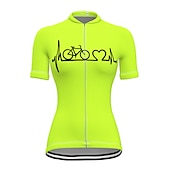 billiga Tröjor för kvinnor-Dam Cykeltröja Grafisk Rolig Cykel T-shirt Tröja Överdelar med 3 bakfickor Bergscykling Vägcykling Solskyddskräm Torkar snabbt Dragkedja fram Spänning sporter Gul Röd Blå Kläder