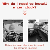 abordables Colgantes y ornamentos para coche-Nueva actualización de accesorios de reacondicionamiento de automóviles con reloj de cielo estrellado luminoso, adornos electrónicos de cuarzo, reloj aplicable para todos los automóviles