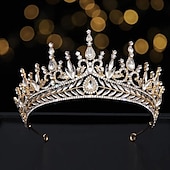 voordelige Accessoires voor haarstyling-luxe barokke kristallen bruids tiara&#039;s strass kroon bruids diadeem bruiloft haaraccessoires voor damesmode-sieraden