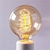 voordelige Gloeilamp-3 stks 2 stks 1 stks retro edison lamp e27 220 v 40 w gloeilamp g80 filament vintage ampul gloeilamp spiraal lamp home decor