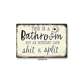 economico segno di latta in metallo-1pc sarcastico metallo targa in metallo decorazione del bagno decorazione della parete segni questo è il bagno non è un internet 20x30cm/8&#039;&#039;x12&#039;&#039;