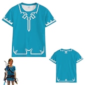 cheap Cartoon &amp; Movie Character Graphic-The Legend of Zelda: Tears of the Kingdom Link Princess Zelda T-shirt Anime 3D Graphic For Couple&#039;s Men&#039;s Women&#039;s Adults&#039; Masquerade 3D Print Casual Daily