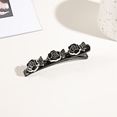 economico Accessori-4 pezzi Per donna Da ragazza Fermaglio per capelli con artiglio per capelli Per Da sera Giornaliero Compleanno Festival Perle finte Resina Nero