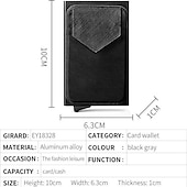 ieftine suporturi pentru carduri și cutii-Portofel de afaceri din aluminiu pentru bărbați cu sau fără buzunar pentru bani suport de carduri de identitate blocare RFID portofel metalic subțire punguță pentru monede