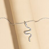 voordelige Kettingen en hangers-1 stuk Kettingen lange ketting For Dames Dagelijks Legering Slang Slang