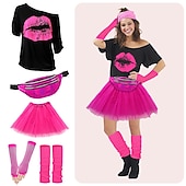 halpa Asusteet-Karnevaali 2026 Karnevaali puku Cosplay-Asut Asut Disko Retro / vintage Disko 1980 luku Aikuisten Naisten Karnevaali Naamiaiset Juhlat Pride-paraati Pride-kuukausi Pukeudu