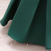 levne Párty šaty-Batole Dívčí Šaty na párty Pevná barva Bez rukávů Výkon Svatební Kravatový uzel Roztomilý Princeznovské Polyester Midi Šaty na párty Léto Jaro 3-7 let Světlá růžová Rubínově červená Trávová zelená