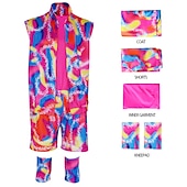 voordelige Koppel- en groepskostuums-koppels film rollerblade outfits pop y2k cowgirl pakken jumpsuit jurk felroze mannen vrouwen koppel cosplay kostuum halloween carnaval maskerade