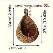 cheap Wall Accents-Bohemian Style Woven Wall Hanging Basket - Creative Teardrop Shape for Kitchen Storage of Fruits &amp; Vegetables