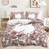 economico Set copripiumino-2 pezzi / 3 pezzi rosa fiore vintage san valentino collezione matrimonio set trapunta due pezzi set tre pezzi include un copripiumino 1 o 2 copricuscini set biancheria da letto