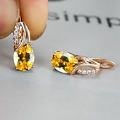 levne Náušnice-Dámské Zirkon Náušnice Klasika Drahocenný stylové Jednoduchý Náušnice Šperky Platinové barevné / Platinová olivově zelená / Platinová bílá Pro Svatební Párty 1 pár