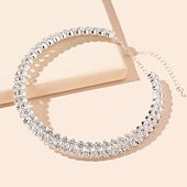 Недорогие Ожерелья и подвески-1 шт. колье-чокер для женщин, свадебная вечеринка, вечер, сплав, классика, драгоценность