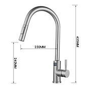 cheap Pullout Spray-Touchless Sensor Kitchen Faucet Sink Mixer Tap Touch on with Pull Out 2 Mode Sprayer, Digital Display 360 Swivel Single Handle Taps Stainless Steel Deck Mounted, Water Vessel Taps