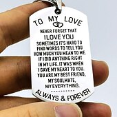 abordables Colgantes y ornamentos para coche-Bonito llavero de regalo para marido/esposa, perfecto para aniversarios, San Valentín, cumpleaños, novios, novias, él, ella, mujer. &amp; ¡hombres!