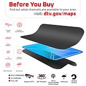 abordables Cajas de TV-Antena de tv digital 8k 4k para receptor de tv global amplificador de señal dvb t2 para smart tv rv antena de coche al aire libre canal libre