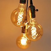 voordelige Gloeilamp-3 stks 2 stks 1 stks retro edison lamp e27 220 v 40 w gloeilamp g80 filament vintage ampul gloeilamp spiraal lamp home decor