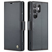 Недорогие Чехлы для Samsung-Чехол для телефона для Samsung Galaxy S23 S22 S21 S20 Ultra Plus FE A54 A34 A14 A73 A53 A33 A23 A13 A72 A52 A32 A22 A12 Кошелек Магнитный Полноразмерный защитный подставка PU-кожа