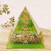 cheap Outdoor Decoration-Orgone Pyramid For Positive Energy And Amethyst Crystal Ball, With Protection From Crystals Energy Generator For Stress Reduce Healing Meditation And Wealth Attraction For Home Decoration