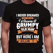 baratos Camiseta gráfica masculina-Homens Letra Estampas Abstratas Camiseta Camisetas gráficas Algodão Manga Curta Gráfico Camisa Preto Branco Azul Camiseta confortável Ao ar livre Rua Roupas de estilistas