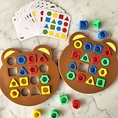 olcso Fejlesztőjátékok-barkácsolás gyerekeknek geometriai alakzat színillesztés 3d puzzle baba montessori játékok tanulás oktatási interaktív harci játék játékok gyerekeknek