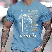 abordables T-shirt graphique pour hommes-Homme Chevaliers Templiers Impressions Graphiques T-shirt T-shirt graphique Coton Manche Courte Graphique Chemise Noir Blanche bleu marine T-shirt confortable Extérieur Rue Vêtements de créateurs de