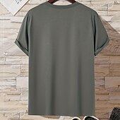 baratos Camiseta gráfica masculina-Homens Letra Estampas Abstratas Camiseta Camisetas gráficas Algodão Manga Curta Gráfico Camisa Preto Branco Azul Camiseta confortável Ao ar livre Rua Roupas de estilistas