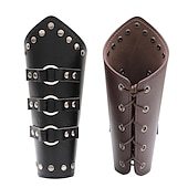 cheap Armor-Punk &amp; Gothic Medieval Renaissance Masquerade Wristband Ren Faire Warrior Knight Ritter Viking Drawstring Archery Men&#039;s Women&#039;s Viking Halloween Carnival Performance Stage Masquerade Adults&#039; Bracers