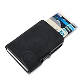 cheap Card Holders &amp; Cases-RFID Pop Up Credit Card Holder Wallet Men Business Card Case Slim Minimalist Trifold Credit Card Wallet for Women Card Holder Up