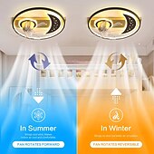 billiga Takfläktlampor-takfläkt med lampor 19,5&quot; dimbar led 3 färg 6 hastigheter timing reversibla blad med fjärrkontroll, hushållsfläkt ljuskrona, lågprofil infälld takfläkt inomhus