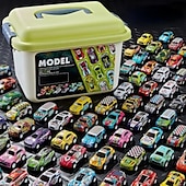economico Anti-stress-secchio di stoccaggio collezione edizione 30 auto da corsa in lega auto in lamiera di ferro auto a rimbalzo più auto in lega auto classiche con scocca in ferro