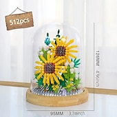 baratos Brinquedos de Montar-Blocos de construção para presentes do dia das mulheres, crie lindos buquês de flores com este kit de construção de flores de 1 peça - perfeito para adultos&amp;amp; crianças! presentes de dia das mães