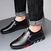 voordelige Hereninstappers &amp; loafers-heren instappers voor casual schoenen – bruine kunstleren ademende wandelschoenen met flexibele zool – lichtgewicht modieuze sneakers voor dagelijks gebruik en reizen