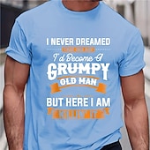 baratos Camiseta gráfica masculina-Homens Letra Estampas Abstratas Camiseta Camisetas gráficas Algodão Manga Curta Gráfico Camisa Preto Branco Azul Camiseta confortável Ao ar livre Rua Roupas de estilistas