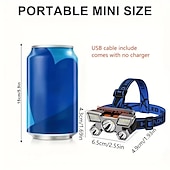 economico torce tattiche-faro a led faro ricaricabile usb faro portatile impermeabile torcia a batteria integrata torcia da lavoro portatile pesca campeggio avventura caccia luce testa