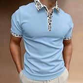 olcso Férfi klasszikus póló-Kentucky Derby Férfi Pólóingek Golfing Rövid ujjú Pólóingek Galléros ingek Üzleti alkalmi Munkaruha Ünnepi viselet Fesztivál viselet Gombok 3D nyomtatás Fekete Fehér Bor