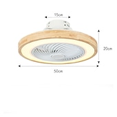 cheap Ceiling Fan Lights-LED Ceiling Fans with lights Dimmable with Remote Contral 20&quot; Flush Mount Ceiling Lamp Acrylic Lampshade Chandelier Bedroom Living Room 110-240V
