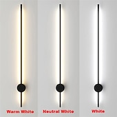 abordables Appliques murales LED-lightinthebox appliques murales LED simples appliques murales linéaires nordiques modernes appliques murales encastrées rotatives lumières de couloir LED dimmable salon chambre applique murale
