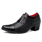 Недорогие Оксфордские туфли-Мужские черные туфли из искусственной кожи на шнуровке с блочным каблуком – стильная официальная обувь для бизнеса, вечеринок и особых случаев