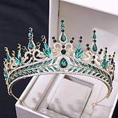 voordelige Accessoires voor haarstyling-luxe barokke kristallen bruids tiara&#039;s strass kroon bruids diadeem bruiloft haaraccessoires voor damesmode-sieraden