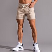 economico Pantaloncini casual-Per uomo Pantaloncini rosa Pantaloncini estivi Pantaloncini casual Tasche Liscio Comfort Traspirante Esterno Giornaliero Per uscire Di tendenza Informale Nero Bianco