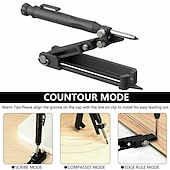 cheap Tool Accessories-Multi-Function Scribing Tool, Construction Pencil, Tiling Pave Woodworking Outlines Circles Profiling Contour Gauge With Woodworking Scribing Pen