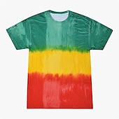 billige Retro grafikk-Disk Tie Dye T-skjorte Animé 3D Graphic Til Par Herre Dame Voksne Maskerade 3D-utskrift Fritid / hverdag