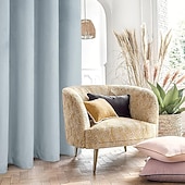 preiswerte Blackout -Vorhang-Verdunkelungsvorhang, Samt, Bauernhaus-Optik, Ösen, IKEA-Serie, Vorhangpaneele für Wohnzimmer, Schlafzimmer, Tür, Küche, Fensterbehandlungen, wärmeisoliert, Raumverdunkelung