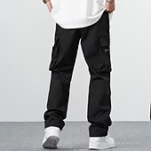 cheap Cargo Pants-Men&#039;s Cargo Pants Cargo Trousers Zipper Pocket Plain Comfort Breathable Outdoor Daily Going out Fashion Casual Black Khaki