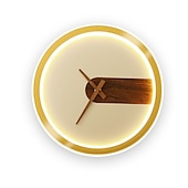 abordables Apliques de pared para interior-Lámpara de pared interior con reloj, lámpara de pared decorativa creativa, diseño de reloj real de 30 cm, accesorio de iluminación montado en la pared de metal para dormitorio, cabecera, pasillo, sala