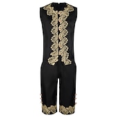 Недорогие Наряды-Ретро Средневековый Эпоха возрождения Пальто Брюки Инвентарь Принц барин Вышивка Вышивка Маскарадный костюм Муж. Королевский Карнавал Маскарад Для вечеринок Венецианский карнавал Взрослые